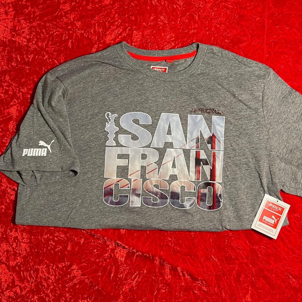 Puma America's Cup Grey Cotton T-shirt SS - XL